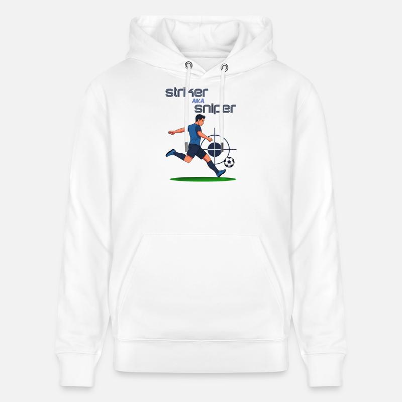 Attaquant alias Sniper, attaquant au football - Sweat à capuche bio CRUISER Stanley/Stella Unisexe - blanc