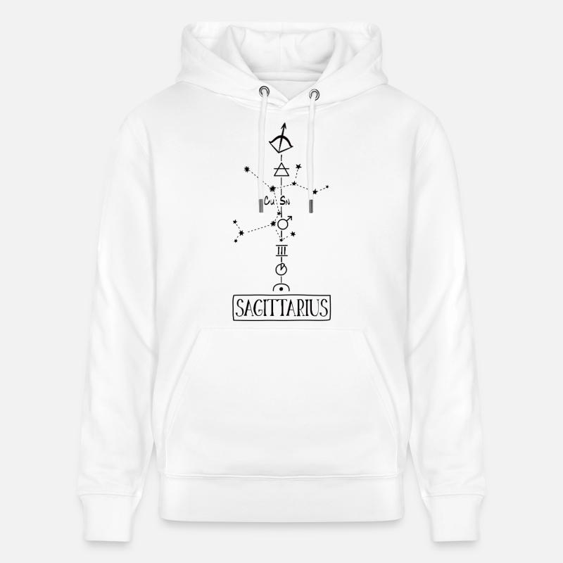 Sagittaire - Zodiaque Sagittaire - noir - Sweat à capuche bio CRUISER Stanley/Stella Unisexe - blanc