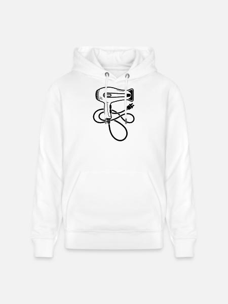 Sèche-cheveux pour salon de coiffure - Sweat à capuche bio CRUISER Stanley/Stella Unisexe - blanc