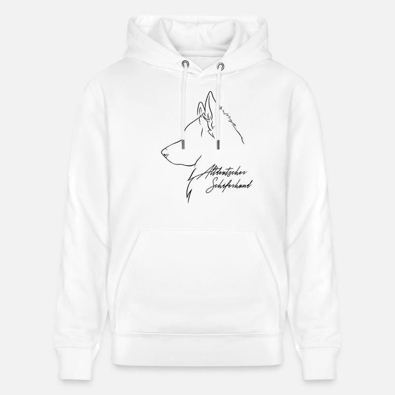 Altdeutscher Schäferhund Profil Hunde Wilsigns - Stanley/Stella Unisex Bio-Hoodie CRUISER  - Weiß