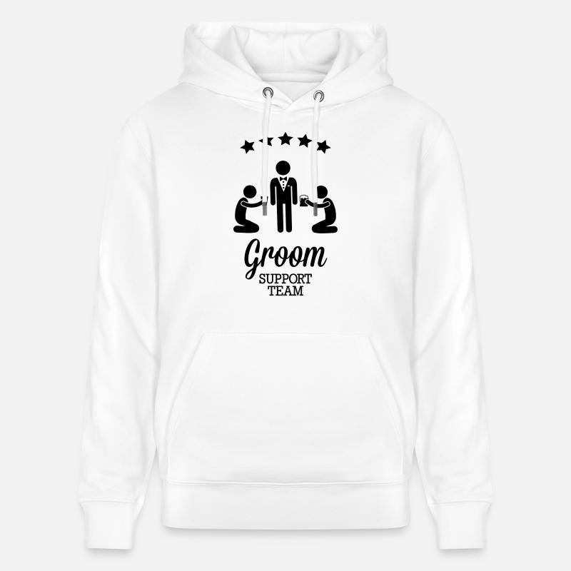 Groom Support Team - Sweat à capuche bio CRUISER Stanley/Stella Unisexe - blanc
