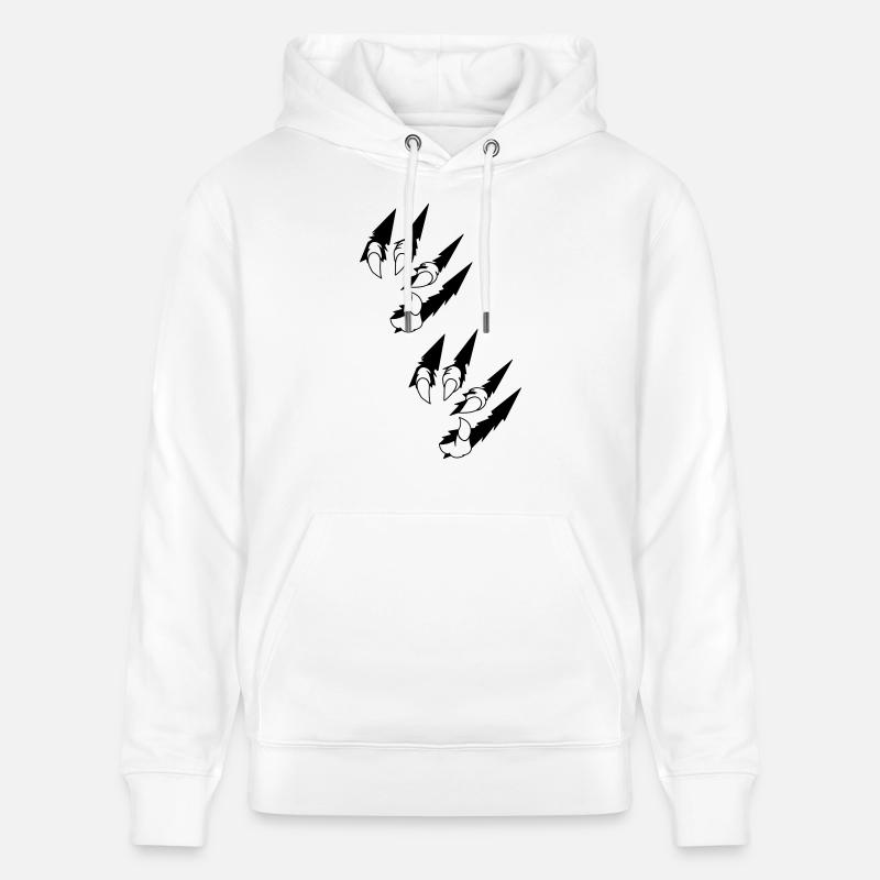 Griffes d’animaux - Sweat à capuche bio CRUISER Stanley/Stella Unisexe - blanc