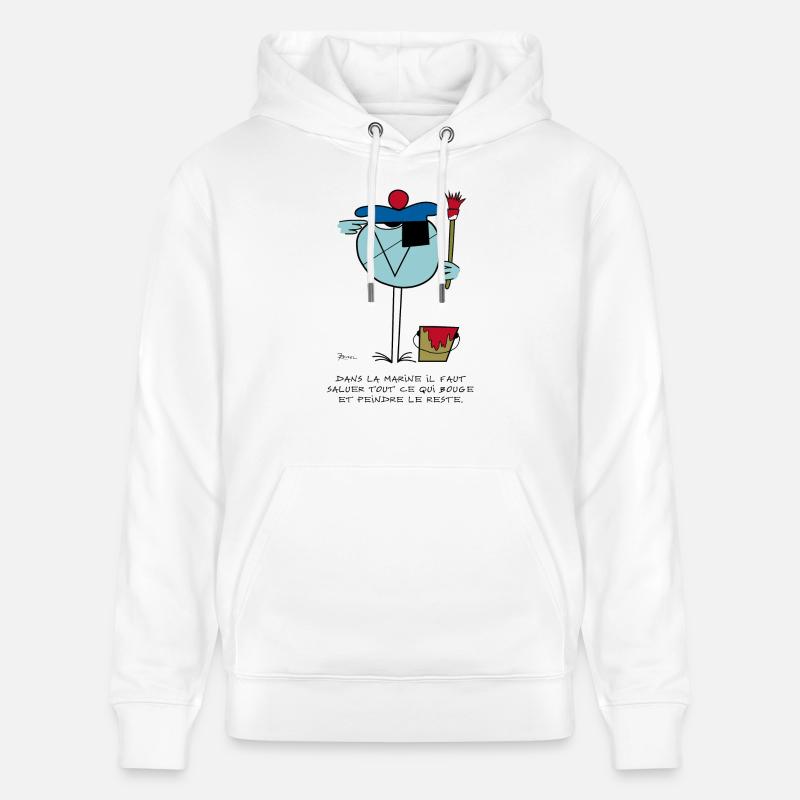 La devise du Marin - Sweat à capuche bio CRUISER Stanley/Stella Unisexe - blanc