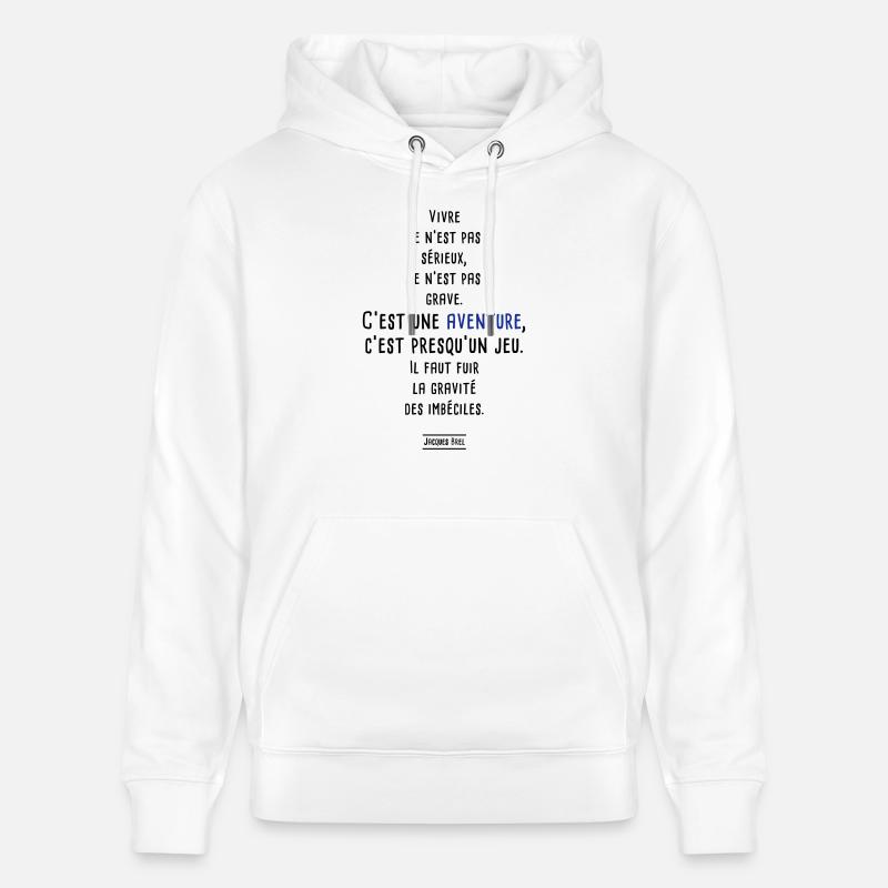 jacques brel - Sweat à capuche bio CRUISER Stanley/Stella Unisexe - blanc