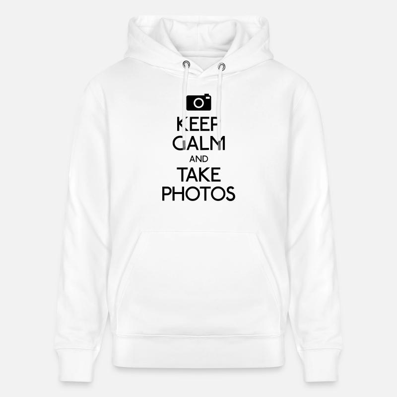 Keep Calm and take photos - Sweat à capuche bio CRUISER Stanley/Stella Unisexe - blanc