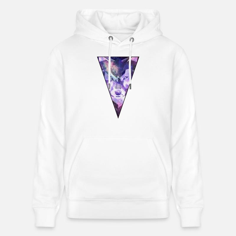 Space Wolf - Sweat à capuche bio CRUISER Stanley/Stella Unisexe - blanc