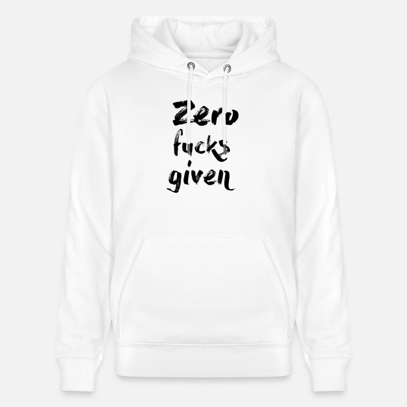 Zero Fucks Given - Sweat à capuche bio CRUISER Stanley/Stella Unisexe - blanc