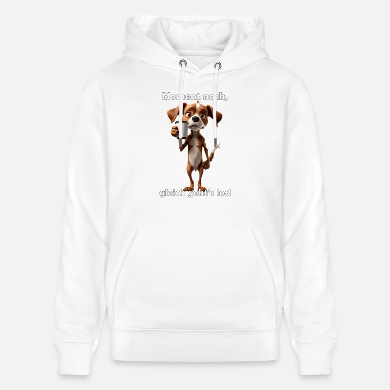 Attends un peu - Sweat à capuche bio CRUISER Stanley/Stella Unisexe - blanc