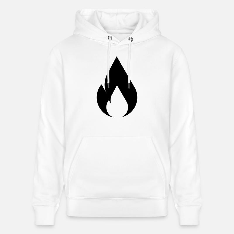 Flamme de feu - Sweat à capuche bio CRUISER Stanley/Stella Unisexe - blanc