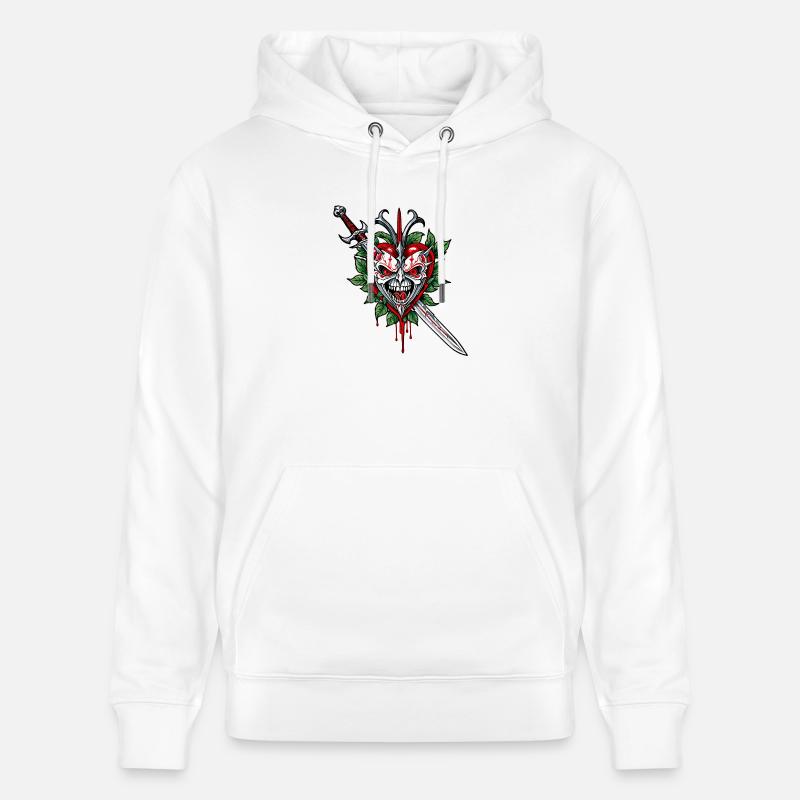 Cœur courageux - Sweat à capuche bio CRUISER Stanley/Stella Unisexe - blanc
