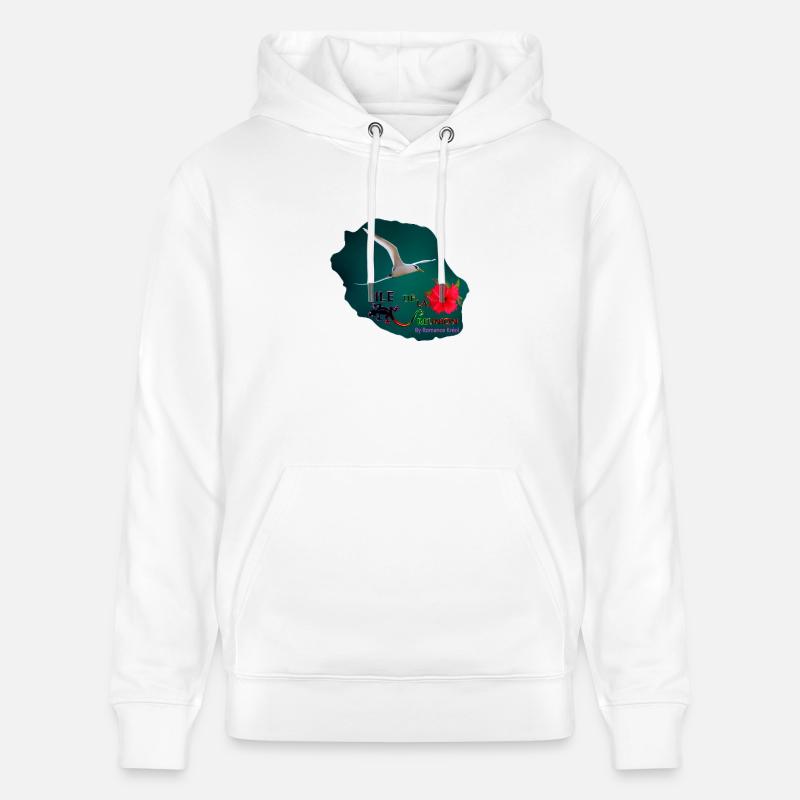 Carte Paille en queue - Sweat à capuche bio CRUISER Stanley/Stella Unisexe - blanc
