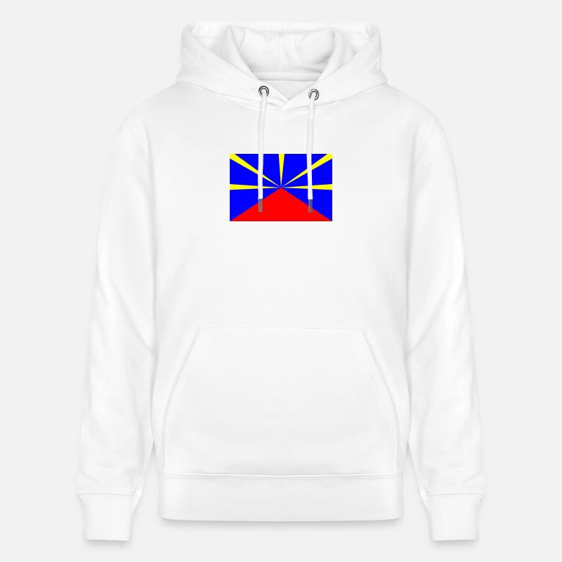 Drapeau de la Réunion - Sweat à capuche bio CRUISER Stanley/Stella Unisexe - blanc