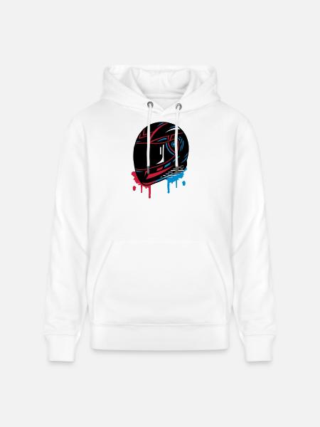 Motorcycle helmet Graffiti - Stanley/Stella CRUISER Unisex Organic Hoodie - white