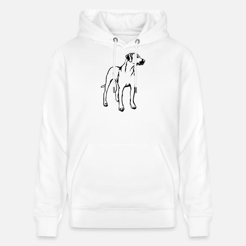 Rhodesian Ridgeback - Sweat à capuche bio CRUISER Stanley/Stella Unisexe - blanc