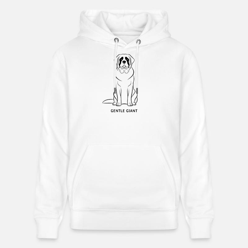 Motif Saint-Bernard Doux Géant - Sweat à capuche bio CRUISER Stanley/Stella Unisexe - blanc
