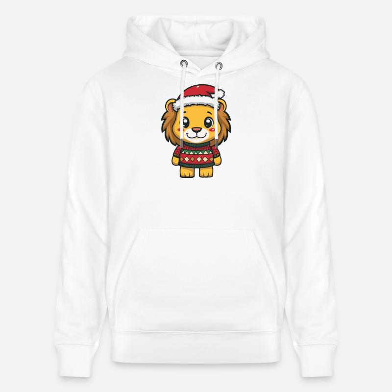Noël de Noël Lion - Sweat à capuche bio CRUISER Stanley/Stella Unisexe - blanc