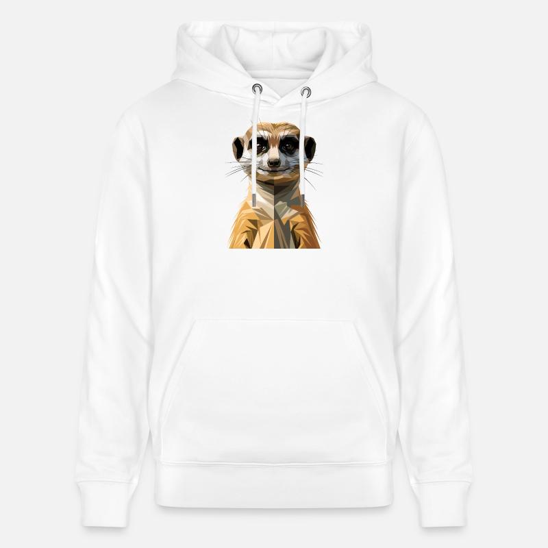 Suricate Suricate Douce Mangouste Suricate - Sweat à capuche bio CRUISER Stanley/Stella Unisexe - blanc