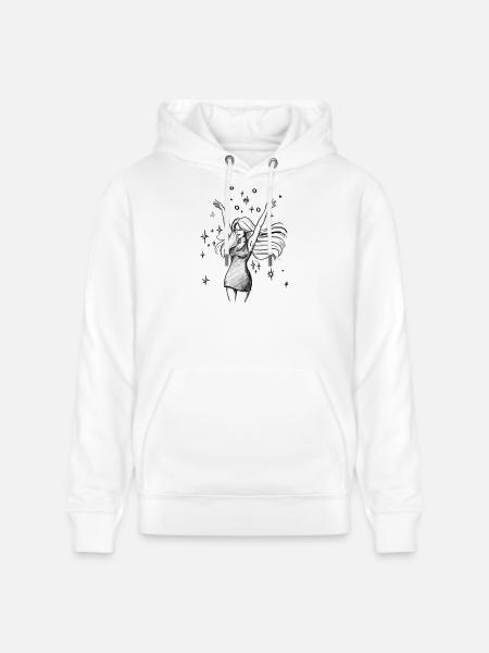 Dancing Woman Empowerment - Illustration - Stanley/Stella CRUISER Unisex Organic Hoodie - white