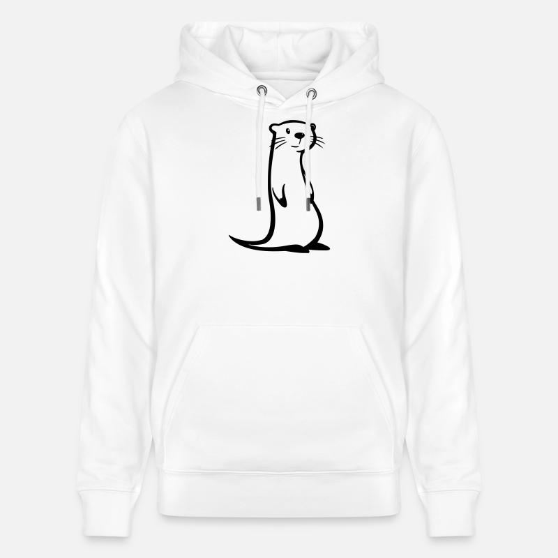 loutre - Sweat à capuche bio CRUISER Stanley/Stella Unisexe - blanc