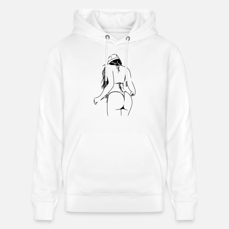 dame en bikini - Sweat à capuche bio CRUISER Stanley/Stella Unisexe - blanc