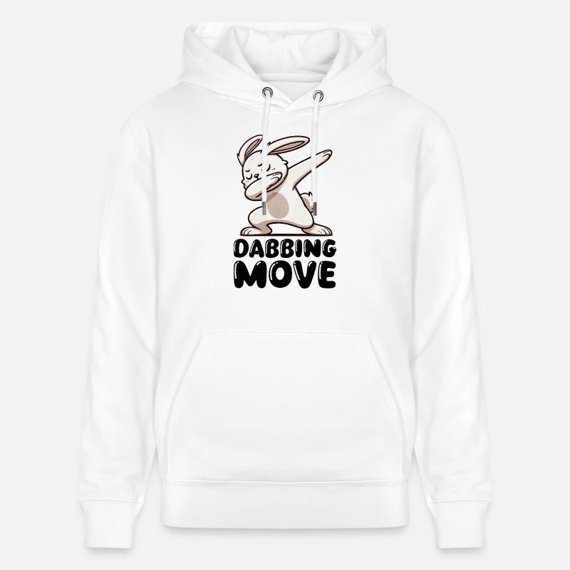 Lapin Lapin Dabbing - Sweat à capuche bio CRUISER Stanley/Stella Unisexe - blanc