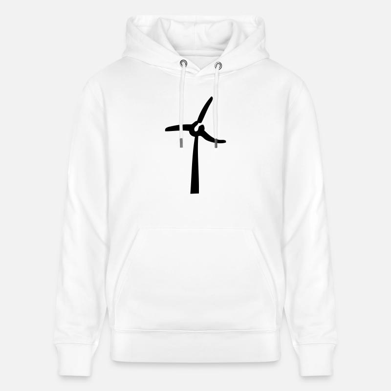 Windmill, éolienne, Windrad - Stanley/Stella Unisex Bio-Hoodie CRUISER  - Weiß