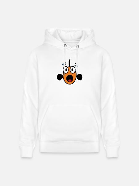 Panic Fish - Stanley/Stella CRUISER Unisex Organic Hoodie - white