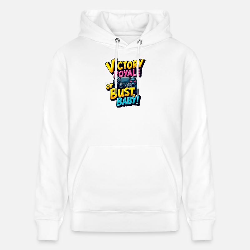 VICTORY ROYALE ODER PLEITE, BABY! - Stanley/Stella Unisex Bio-Hoodie CRUISER  - Weiß