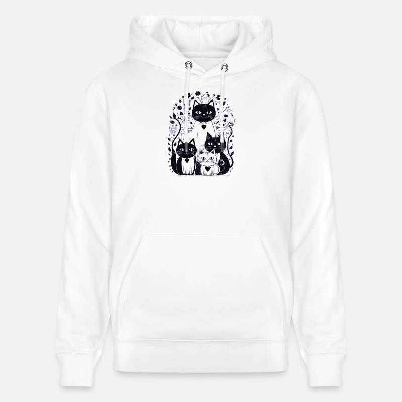 Kittymania - Sweat à capuche bio CRUISER Stanley/Stella Unisexe - blanc