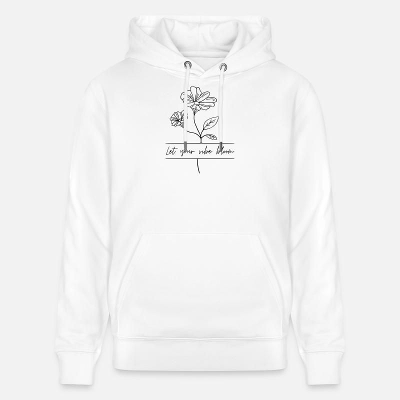 Laissez votre vibration s’épanouir - Sweat à capuche bio CRUISER Stanley/Stella Unisexe - blanc