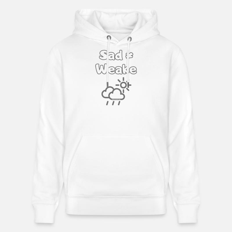 Sad ≠ Weak – Mental Wellbeing Statement - Stanley/Stella Unisex Bio-Hoodie CRUISER - Weiß