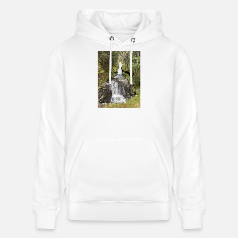 Conception de cascade de parc naturel - Sweat à capuche bio CRUISER Stanley/Stella Unisexe - blanc