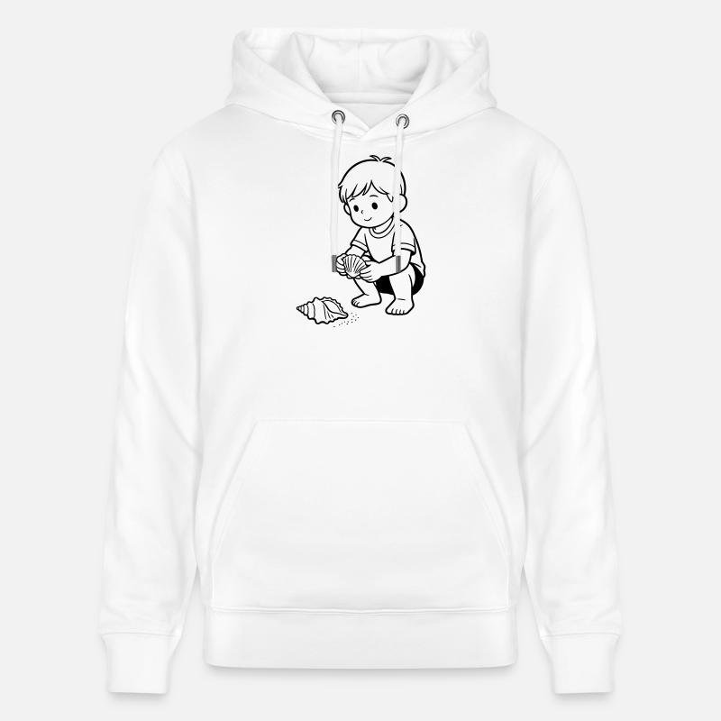 Enfant de plage mignon - Sweat à capuche bio CRUISER Stanley/Stella Unisexe - blanc