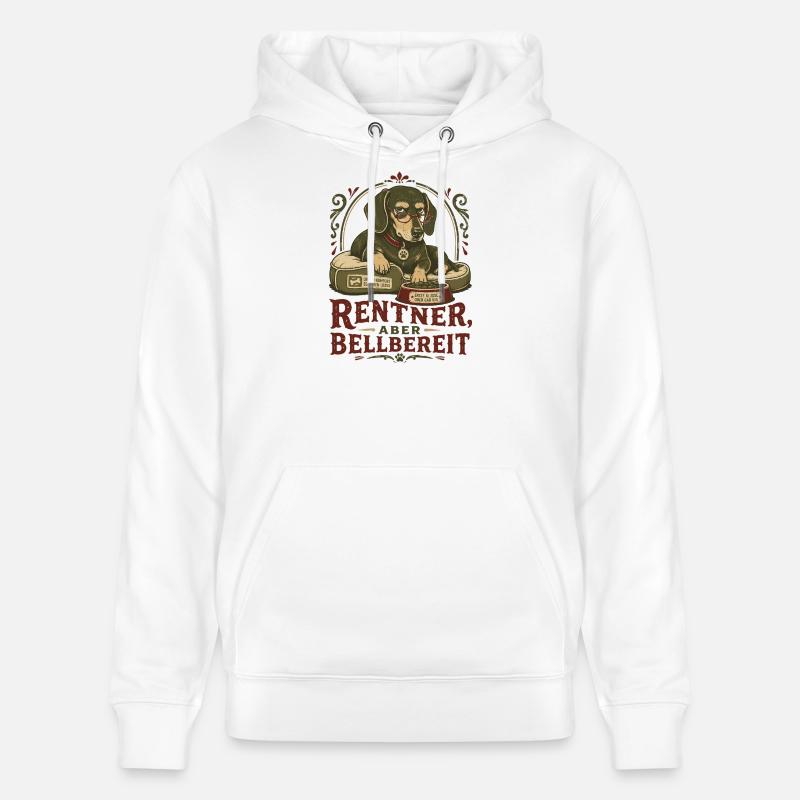 Retraités mais prêts à aboyer - Sweat à capuche bio CRUISER Stanley/Stella Unisexe - blanc