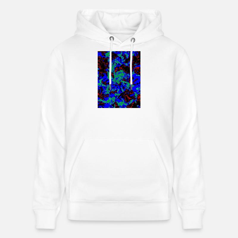 Nébuleuse de la Fleur de Néon - Sweat à capuche bio CRUISER Stanley/Stella Unisexe - blanc