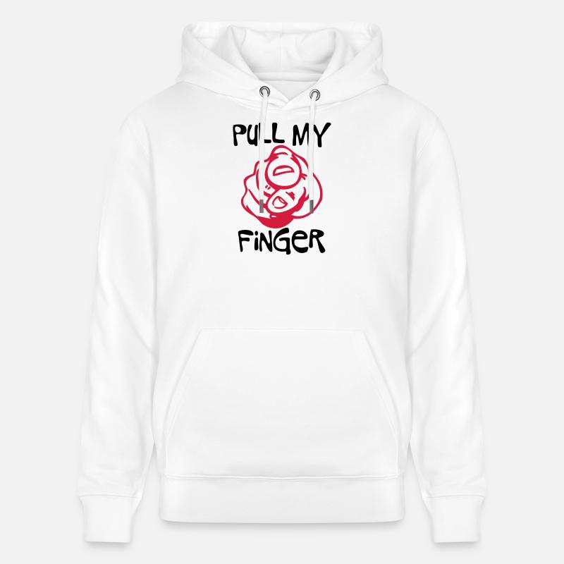 Pull my Finger | you | hand - Sweat à capuche bio CRUISER Stanley/Stella Unisexe - blanc