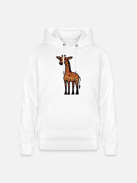 Giraffe Halloween Animal - Stanley/Stella CRUISER Unisex Organic Hoodie - white