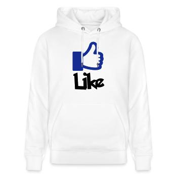 Like - Stanley/Stella Unisex Bio-Hoodie CRUISER  - Weiß - Vorne - Alina (178cm) & Michal (187cm)