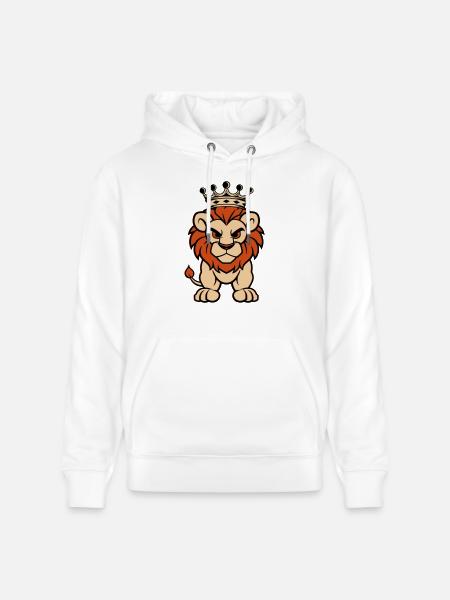löwe comic krone - Stanley/Stella Unisex Bio-Hoodie CRUISER  - Weiß