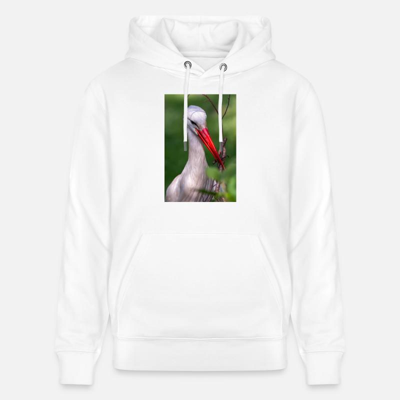 Weißstorch oder Klapperstorch - Stanley/Stella Unisex Bio-Hoodie CRUISER  - Weiß