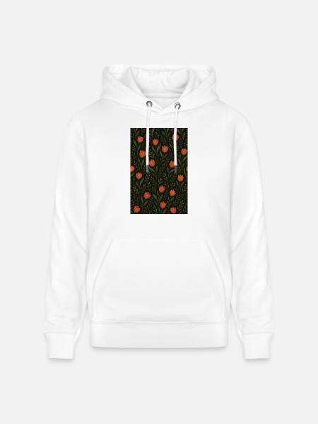 Tulip Pattern - Stanley/Stella CRUISER Unisex Organic Hoodie - white