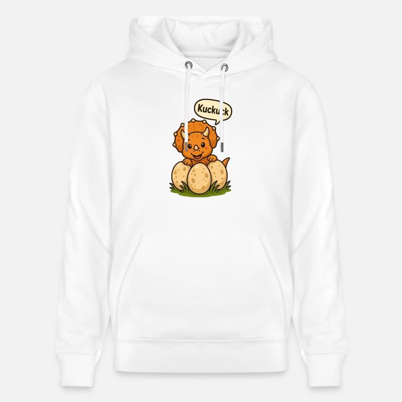 Coucou Le Joyeux Tricératops - Sweat à capuche bio CRUISER Stanley/Stella Unisexe - blanc