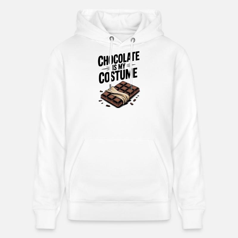 Le chocolat, c’est mon costume - Sweat à capuche bio CRUISER Stanley/Stella Unisexe - blanc