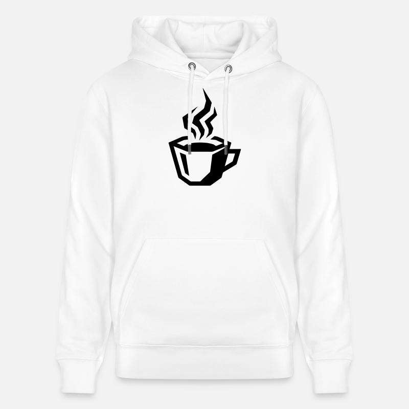 Symbole du café Café - Sweat à capuche bio CRUISER Stanley/Stella Unisexe - blanc
