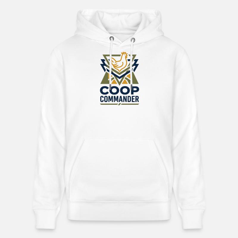 Poulet Checker - Sweat à capuche bio CRUISER Stanley/Stella Unisexe - blanc