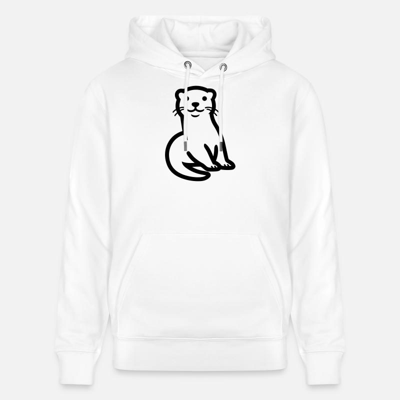 loutre - Sweat à capuche bio CRUISER Stanley/Stella Unisexe - blanc