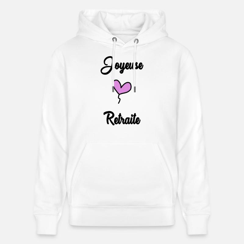 RETRAITE. RETRAITE. RETRAITEE. RETRAITE - Sweat à capuche bio CRUISER Stanley/Stella Unisexe - blanc