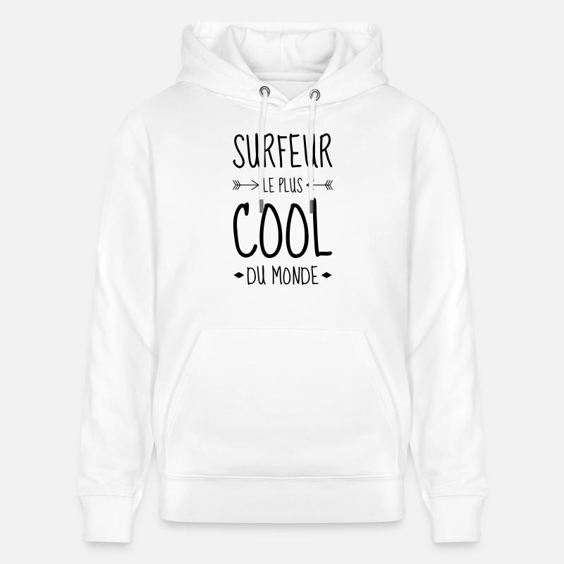 surf / surfeur / surfer / plage - Sweat à capuche bio CRUISER Stanley/Stella Unisexe - blanc