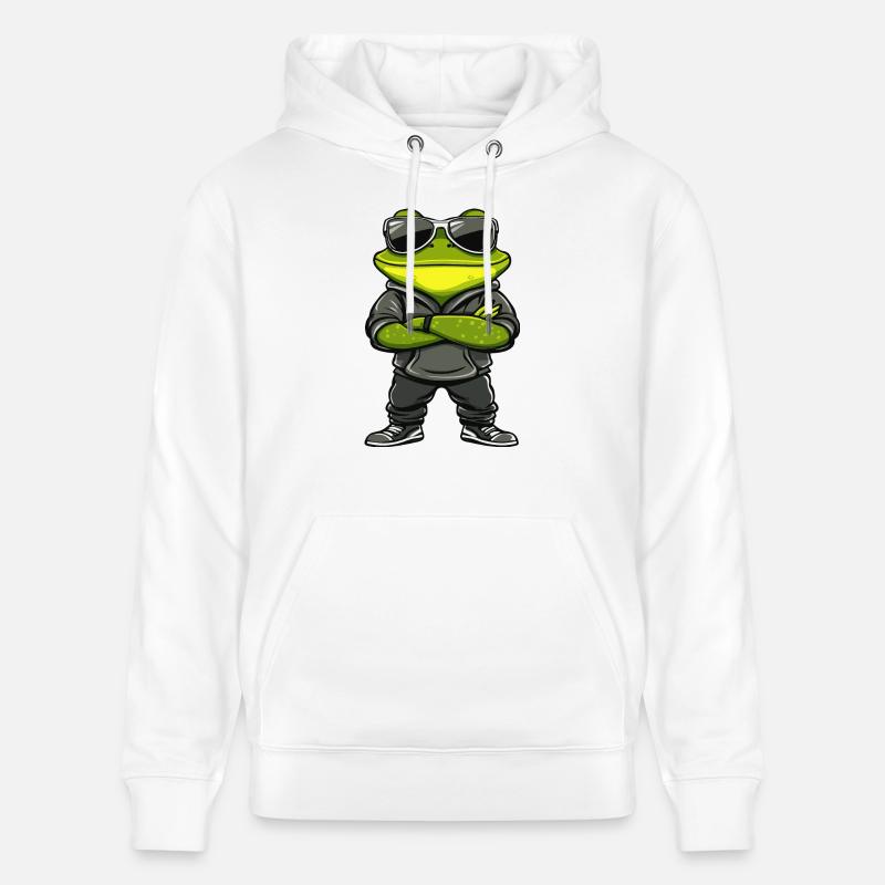 Frosch Comic Cool - Stanley/Stella Unisex Bio-Hoodie CRUISER  - Weiß