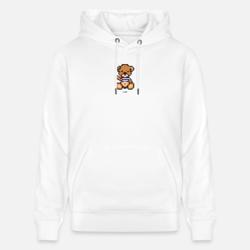 Pixel MiniBear Cuba - Sweat à capuche bio CRUISER Stanley/Stella Unisexe - blanc